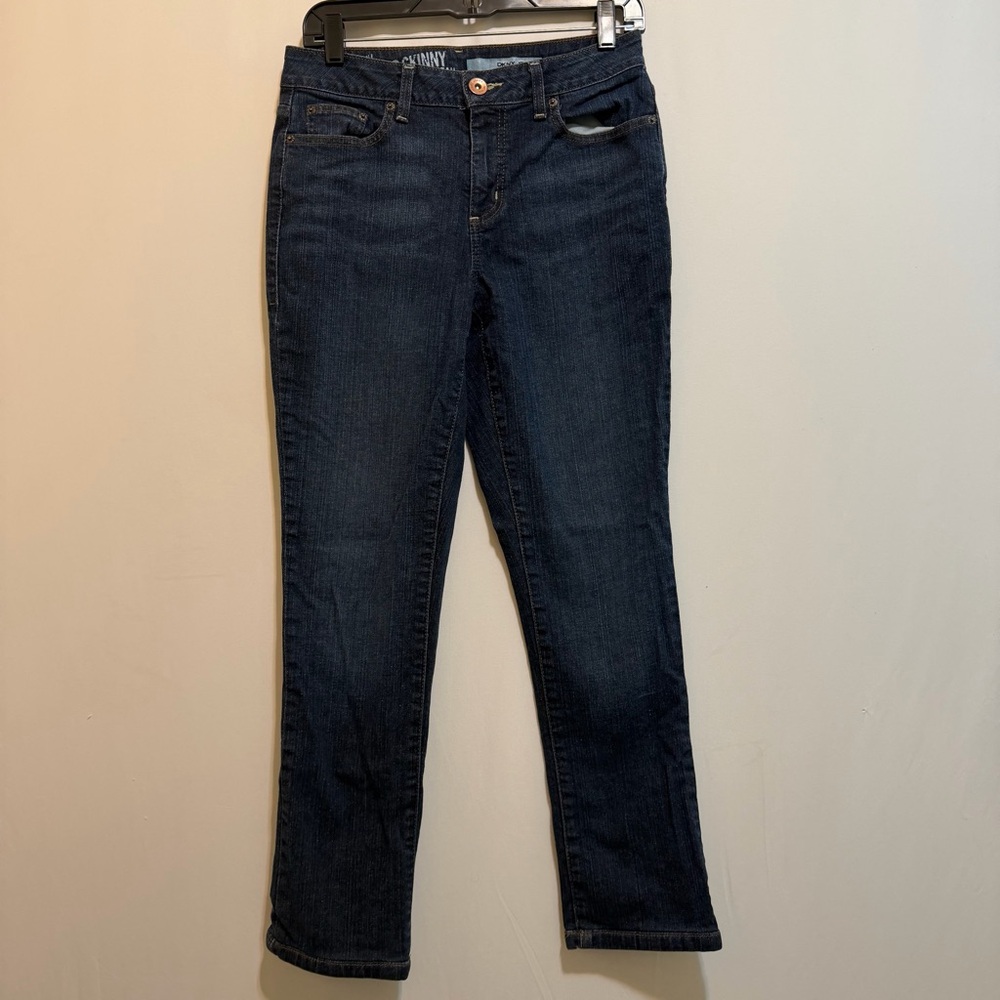 DKNY Women's Dark Blue Straight Leg Jeans